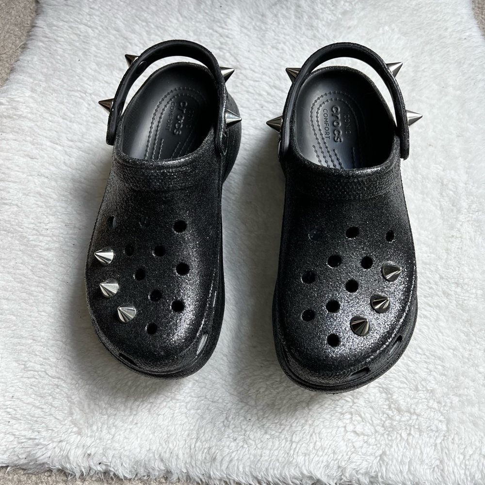 Classic Bae Glitter Stud Clog platform